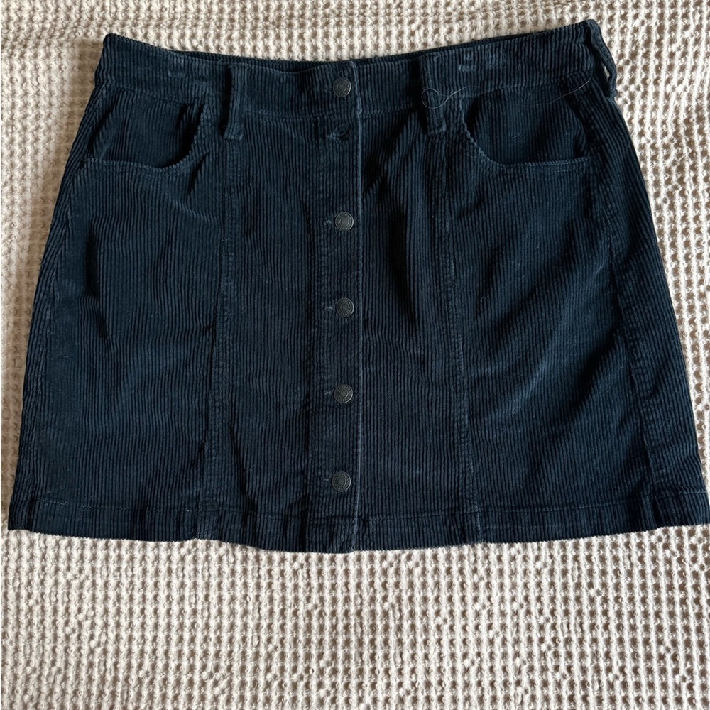 American Eagle Outfitters Black Corduroy Skirt
